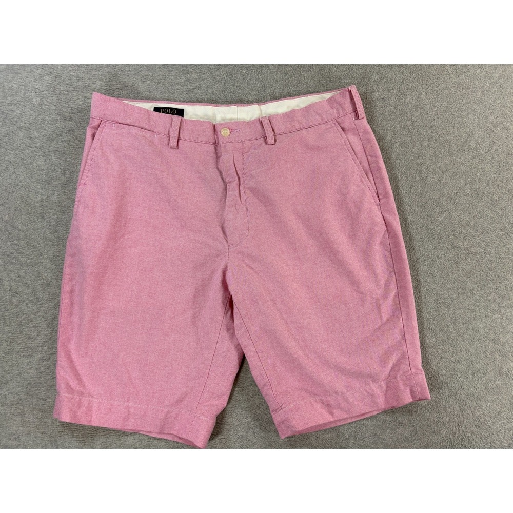 Polo Ralph Lauren 100% Cotton Classic Solid Chino Shorts (Men's 36) Pink - 11"